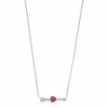 Budget 👏 Unbranded Sterling Silver Heart Arrow Gemstone Bar Necklace 🧨