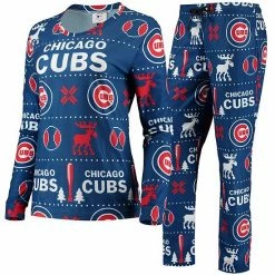 Top 10 ✔️ Unbranded 👩 Women's FOCO Royal Chicago Cubs Ugly Pajama Set 🌟