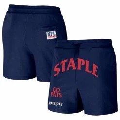 Best reviews of ⌛ Unbranded Men's NFL X Staple Navy New England Patriots Throwback Vintage Wash Fleece Shorts 🧨