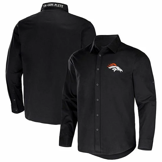 Best deal โญ Unbranded Men's NFL X Darius Rucker Collection By Fanatics Black Denver Broncos Convertible Twill Long Sleeve Button-Up ๐ Shirt ๐คฉ