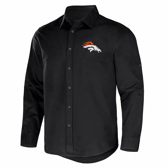 Best deal โญ Unbranded Men's NFL X Darius Rucker Collection By Fanatics Black Denver Broncos Convertible Twill Long Sleeve Button-Up ๐ Shirt ๐คฉ - Image 3