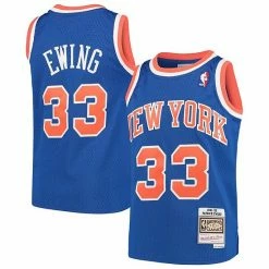 Budget 🧨 Unbranded Youth Mitchell & Ness Patrick Ewing Blue New York Knicks Hardwood Classics Swingman Throwback Jersey 🔥