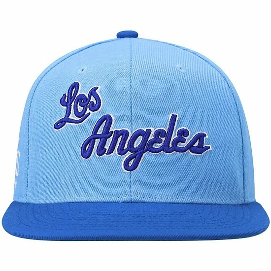 Cheap ๐ Unbranded Men's Mitchell & Ness Powder Blue/Royal Los Angeles Lakers Hardwood Classics Core Side Snapback Hat ๐ - Image 3