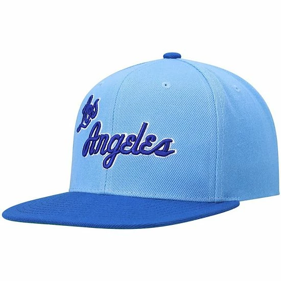 Cheap ๐ Unbranded Men's Mitchell & Ness Powder Blue/Royal Los Angeles Lakers Hardwood Classics Core Side Snapback Hat ๐ - Image 4