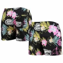 Best Sale 🔥 Unbranded Men's FOCO Black Florida Gators Neon Floral Swim Trunks 👍
