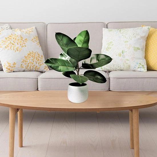 Budget ⭐ Unbranded Artificial Rubber Plant Floor Decor Black 🛒 - Image 2