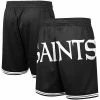 Cheapest ❤️ Unbranded Men's Mitchell & Ness Black New Orleans Saints Big Face 3.0 Fashion Shorts 🔔