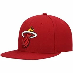 Flash Sale 💯 Unbranded Men's Mitchell & Ness Red Miami Heat Ground 2.0 Snapback Hat 👏