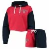 New 🥰 Unbranded 👩 Women's FOCO Red/Navy St. Louis Cardinals Color-Block Pullover Hoodie & Shorts Lounge Set 🛒
