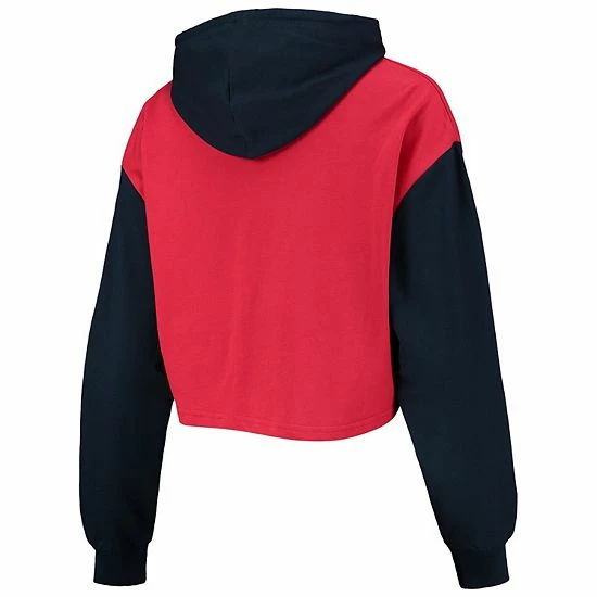 New 🥰 Unbranded 👩 Women's FOCO Red/Navy St. Louis Cardinals Color-Block Pullover Hoodie & Shorts Lounge Set 🛒 - Image 4