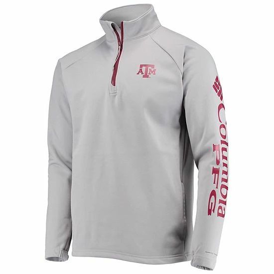 Top 10 🔔 Unbranded Men's Columbia Gray Texas A&M Aggies Terminal Tackle Fleece Raglan Omni-Shade Quarter-Zip Jacket 🥰 - Image 3