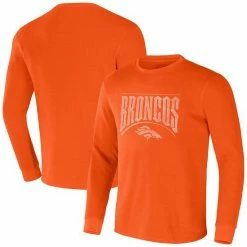 Hot Sale 🤩 Unbranded Men's NFL X Darius Rucker Collection By Fanatics Orange Denver Broncos Long Sleeve Thermal T-Shirt 🛒