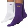 Best Pirce 😍 Unbranded 👩 Women's ZooZatz Purple/White LSU Tigers 2-Pack Quarter-Length 🧦 Socks 🤩