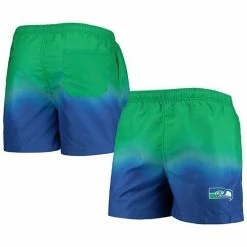 Deals 👏 Unbranded Men's FOCO Royal Seattle Seahawks Retro Dip-Dye Swim Shorts ❤️