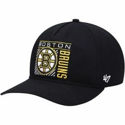 Hot Sale 👏 Unbranded Men's '47 Black Boston Bruins Reflex Hitch Snapback Hat 🔔