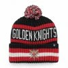 Deals ❤️ Unbranded Men's '47 Black Vegas Golden Knights Bering Cuffed Knit Hat With Pom 😀