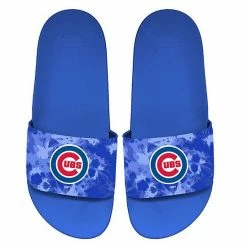 Wholesale 👍 Unbranded Unisex ISlide Chicago Cubs Acid Wash Motto Slide 🩴 Sandals 🔥