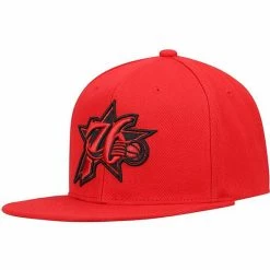Best Sale ✔️ Unbranded Men's Mitchell & Ness Red Philadelphia 76ers Hardwood Classics Tonal Snapback Hat ⌛