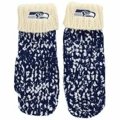 Buy ✨ Unbranded FOCO College Navy Seattle Seahawks Confetti Cream Mittens ⭐