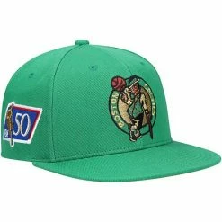 Brand new 🎉 Unbranded Men's Mitchell & Ness Kelly Green Boston Celtics 50th Anniversary Snapback Hat ✔️