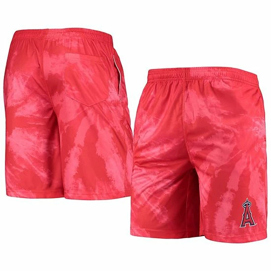 Cheapest ✔️ Unbranded Men's FOCO Red Los Angeles Angels Tie-Dye Training Shorts ❤️