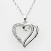 Cheapest 😀 Unbranded Sterling Silver Diamond Accent Swirl Heart Pendant 🥰