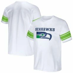 Buy 🤩 Unbranded Men's NFL X Darius Rucker Collection By Fanatics White Seattle Seahawks Football Striped T-Shirt ✨