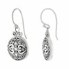 New 🎉 Unbranded Sterling Silver Round Medallion Fishhook Earrings 🎁