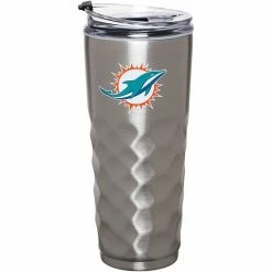 Best Pirce 🎁 Unbranded Miami Dolphins 32oz. Stainless Steel Diamond Tumbler 👏
