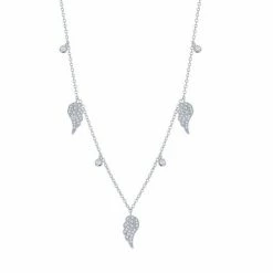 Cheap ✨ Unbranded Sterling Silver Cubic Zirconia Angel Wings Necklace 🥰
