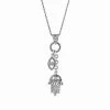 New 🔔 Unbranded Sterling Silver Hamsa Pendant Chain Necklace 💯