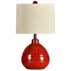 Flash Sale 🤩 Unbranded Red Finish Accent Table Lamp 🔥