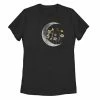 Flash Sale 🤩 Unbranded Juniors' Night Moon Flower Galactic Tee Black ✔️