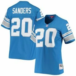 Best Pirce ✨ Unbranded 👩 Women's Mitchell & Ness Barry Sanders Blue Detroit Lions 1996 Legacy Replica Jersey 🤩