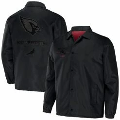 Flash Sale ✔️ Unbranded Men's NFL X Staple Black Arizona Cardinals Coaches Full-Snap Jacket 🧨