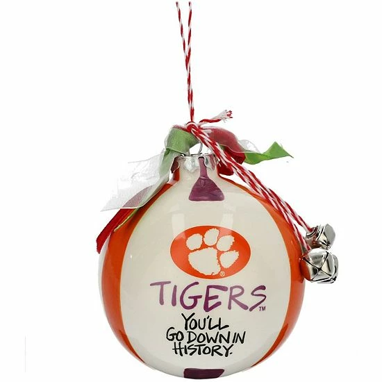 Best deal ๐ Unbranded Clemson Tigers Ceramic Team Ball Ornament ๐ - Image 2