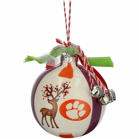 Best deal ๐ Unbranded Clemson Tigers Ceramic Team Ball Ornament ๐ - Image 3