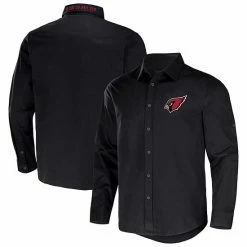 Outlet 🎉 Unbranded Men's NFL X Darius Rucker Collection By Fanatics Black Arizona Cardinals Convertible Twill Long Sleeve Button-Up 👕 Shirt 👏