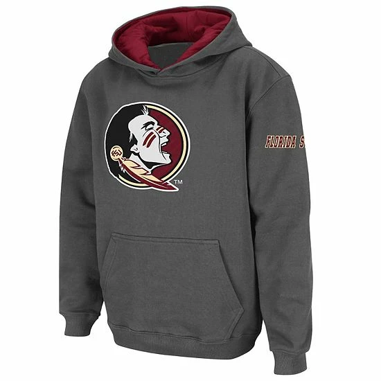 Wholesale ✔️ Unbranded Youth Stadium Athletic Charcoal Florida State Seminoles Big Logo Pullover Hoodie 🌟