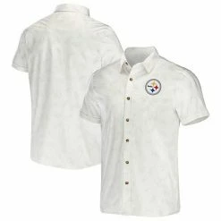 Best Pirce 💯 Unbranded Men's NFL X Darius Rucker Collection By Fanatics White Pittsburgh Steelers Woven Button-Up T-Shirt ⭐