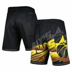 New 😀 Unbranded Men's Mitchell & Ness Black Phoenix Suns Big Face 4.0 Fashion Shorts ✨
