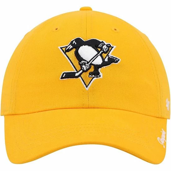 Brand new ๐ Unbranded ๐ฉ Women's '47 Gold Pittsburgh Penguins Team Miata Clean Up Adjustable Hat ๐ฅ - Image 2
