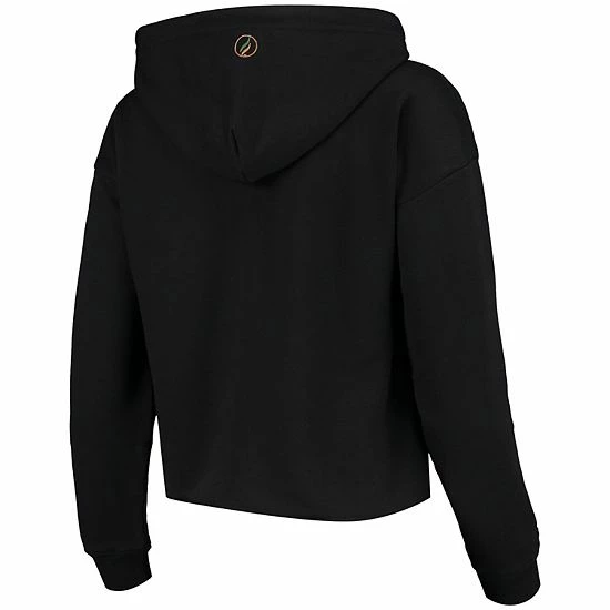 New ๐ Unbranded ๐ฉ Women's FISLL Black Boston Celtics Logo Cropped Pullover Hoodie ๐ - Image 3