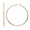 Hot Sale 🌟 Unbranded 14k Rose Gold Vermeil Polished 60 Mm Hoop Earrings 😀