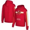 Coupon 🧨 Unbranded Men's Mitchell & Ness Red Tampa Bay Buccaneers Three Stripe Pullover Hoodie 🤩