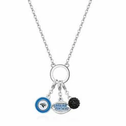 Buy 🎉 Unbranded 👩 Women's Carolina Panthers Three-Charm Necklace ✨