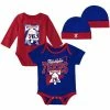 Coupon 🔥 Unbranded Newborn & Infant Mitchell & Ness Blue/Red Philadelphia 76ers 3-Piece Hardwood Classics Bodysuits & Cuffed Knit Hat Set 🎉