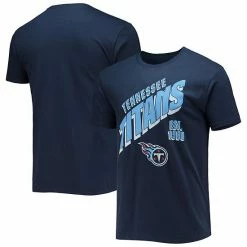 Buy 🎉 Unbranded Men's Junk Food Navy Tennessee Titans Slant T-Shirt 🤩