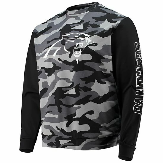 Flash Sale ๐งจ Unbranded Men's FOCO Black Carolina Panthers Camo Long Sleeve T-Shirt โ - Image 3
