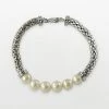 Cheap 🥰 Unbranded Sterling Silver Freshwater Cultured Pearl Mesh Chain Bracelet 🥰